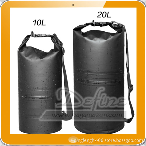 Waterproof Tarpaulin Dry Bag Sack with Zip Pocket for Boating
